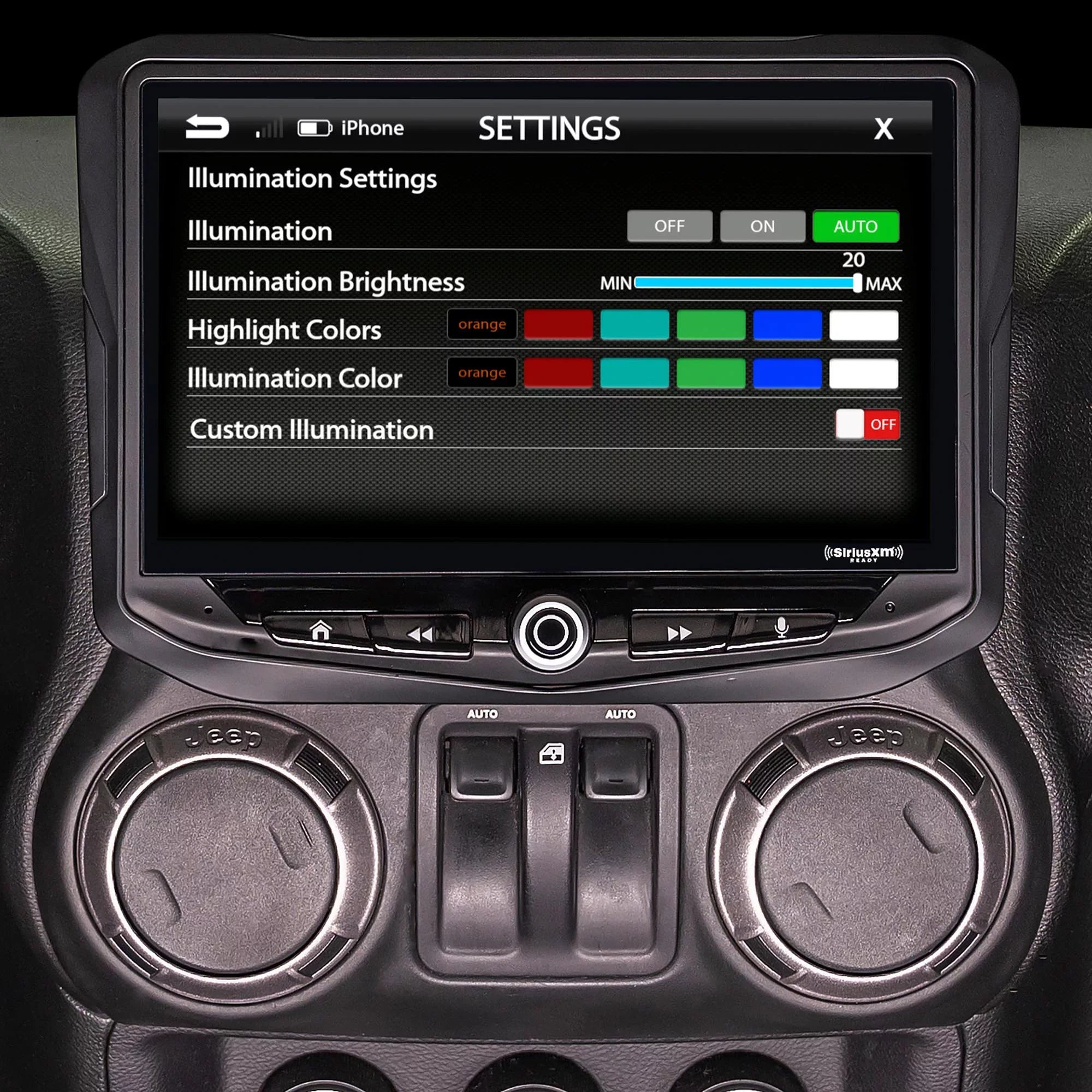 Stinger 2011-18 Wrangler JK Heigh10 10" In-dash Infotainment System with SR-JK11H Wrangler Flush-Mount Dash Kit and PCAM-JP Back Up Camera