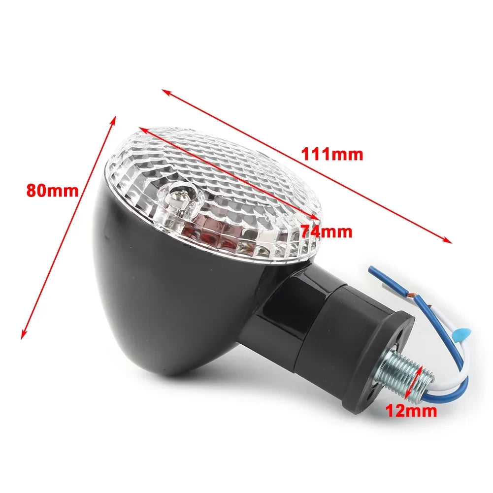 BFY 1Pair Motorcycle Turn Signal Lamp Amber Indicator Blinker Light w/ Clear Wrap Yamaha Bolt XVS950 2014 2015 2016 2017 2018