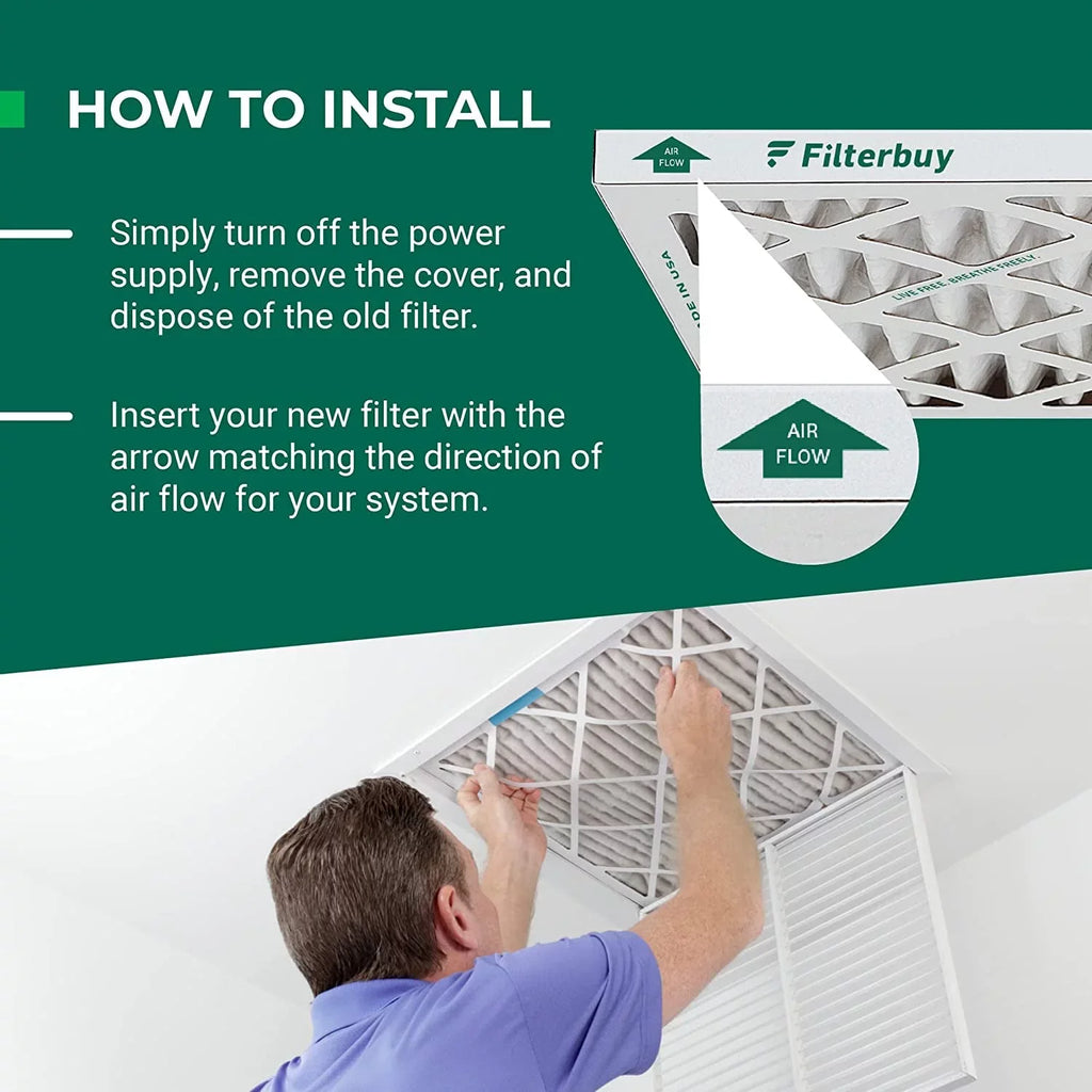 Filterbuy 12x12x1 MERV 11 Pleated HVAC AC Furnace Air Filters (6-Pack)