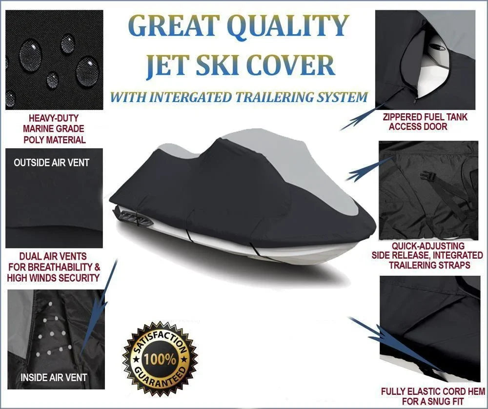 SUPER HEAVY-DUTY PWC 600D JET SKI Wrap Polaris Pro 1200 2000 2001 1-2 Seater