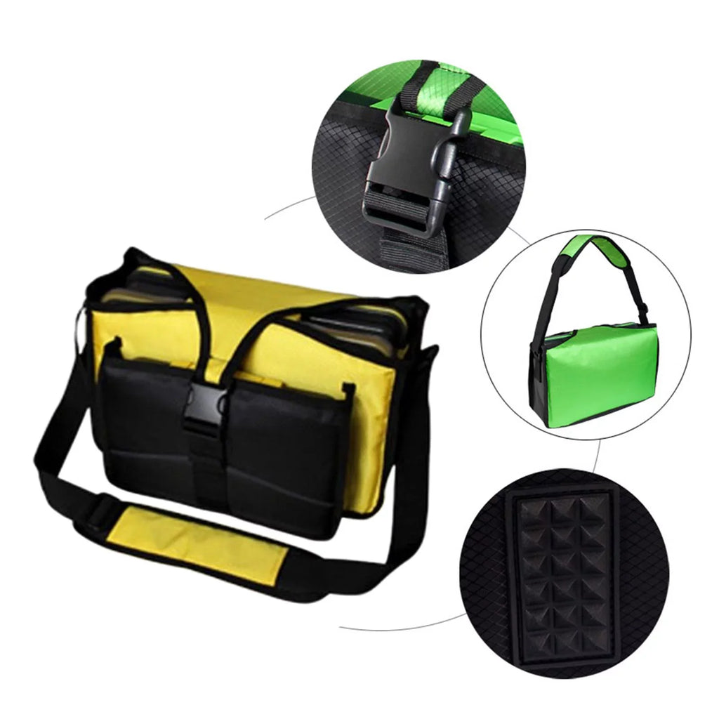 Fishing Tackle Bag fishing lures Bag Oxd Handbag Multiple Pockets Case Shoulder Bag Tackle Box Organizer Travel Hiking Sea Fishing Yellow