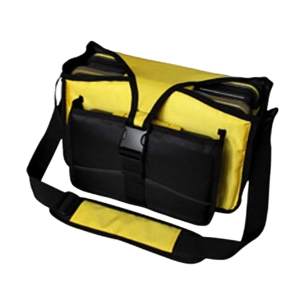 Fishing Tackle Bag fishing lures Bag Oxd Handbag Multiple Pockets Case Shoulder Bag Tackle Box Organizer Travel Hiking Sea Fishing Yellow