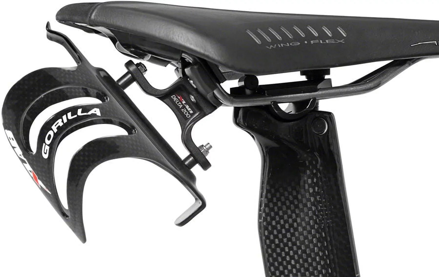 XLAB Delta 200 Rear Water Bottle Cage Black Saddle Mount Aero Bicycle Parts