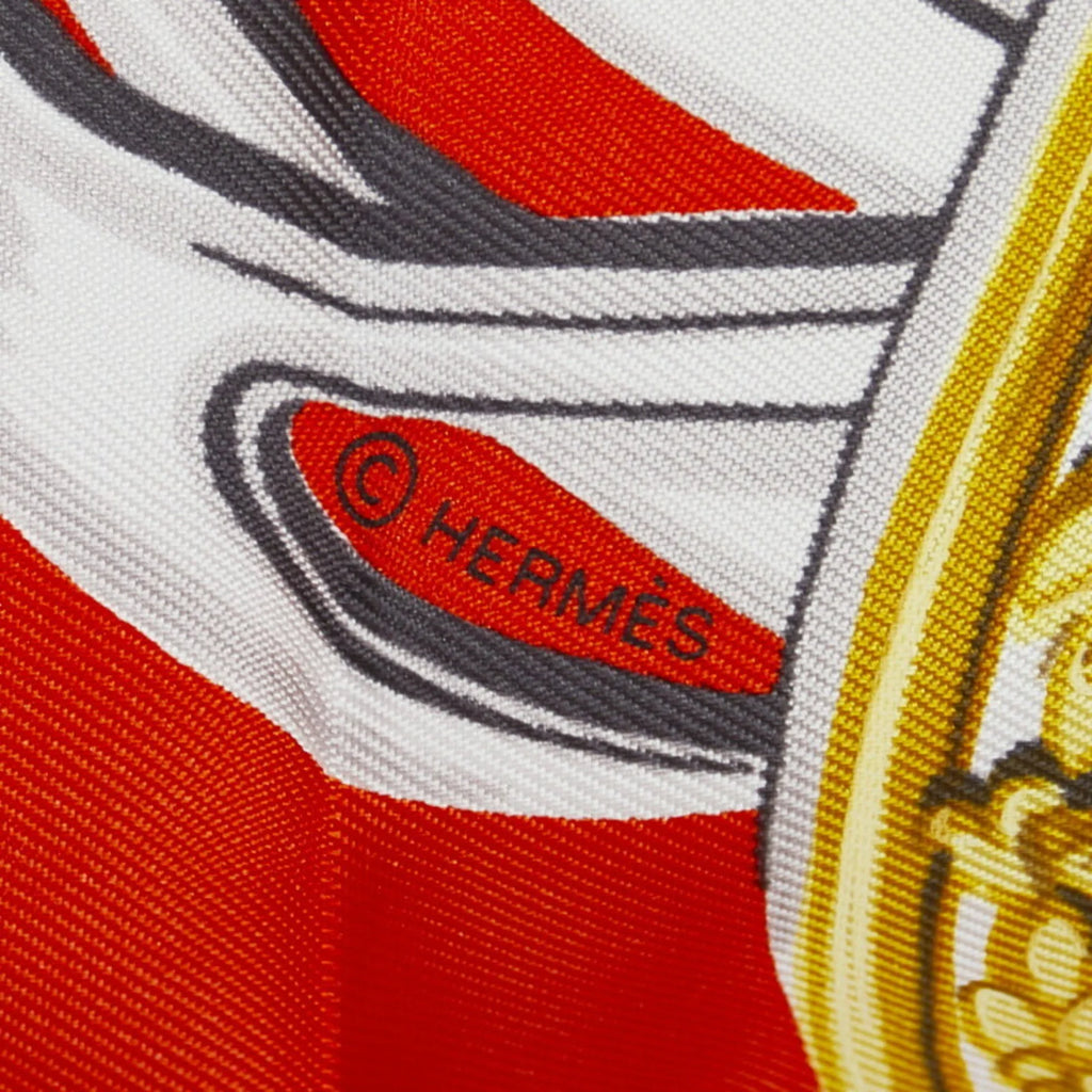 Pre-Owned Hermes Carre 90 BRIDES de GALA Ceremony Horse Bridle Scarf Muffler White Multicolor Silk Women's HERMES (Good)