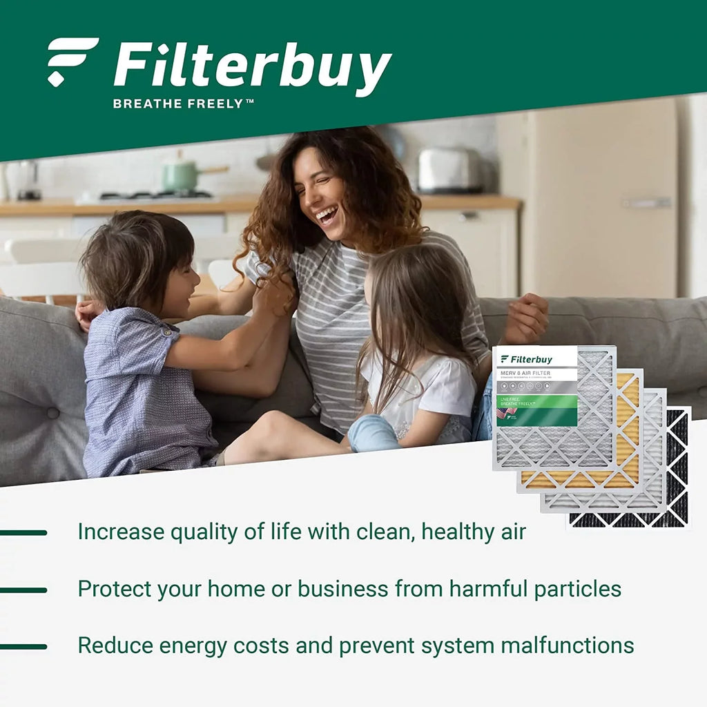 Filterbuy 12x24x4 MERV 13 Pleated HVAC AC Furnace Air Filters (12-Pack)
