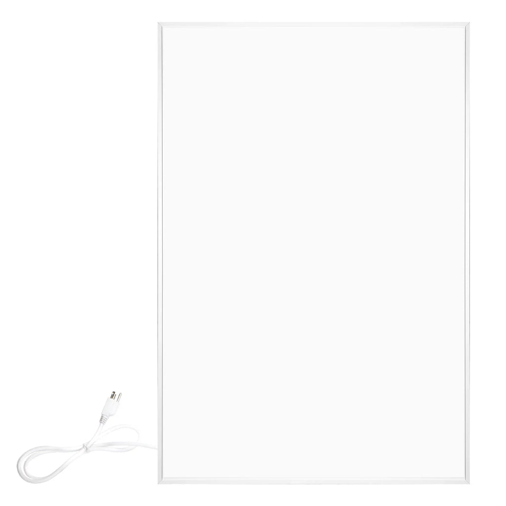 WarmlyYours New Ember Flex Radiant Panel Heater- White 500W 35” x 24” Plug in or Hardwired