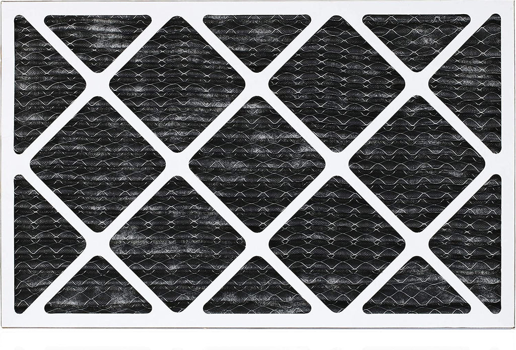 Filterbuy 16x24x1 MERV 8 Odor Eliminator Pleated HVAC AC Furnace Air Filters with Activated Carbon (5-Pack)