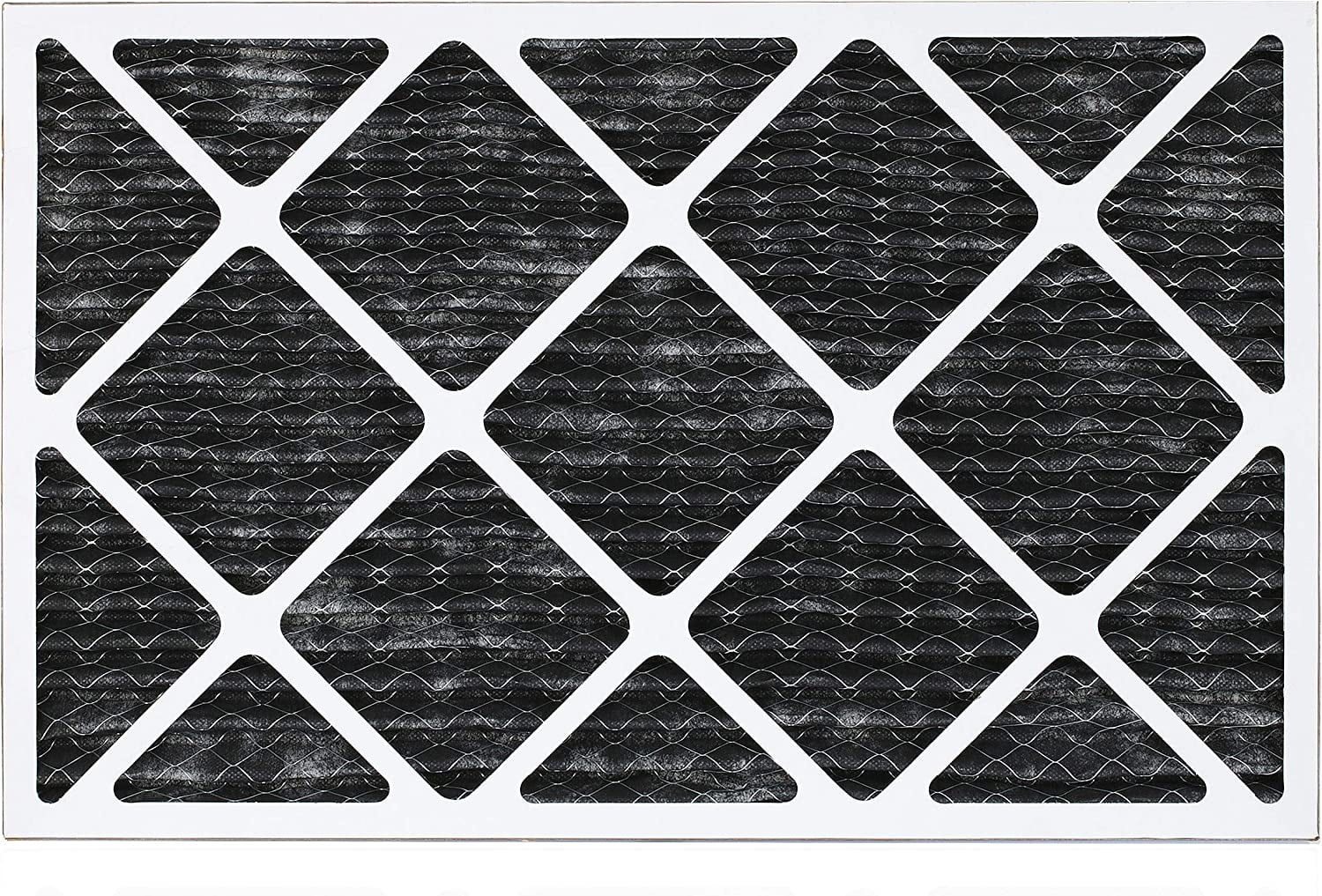 Filterbuy 16x24x1 MERV 8 Odor Eliminator Pleated HVAC AC Furnace Air Filters with Activated Carbon (1-Pack)