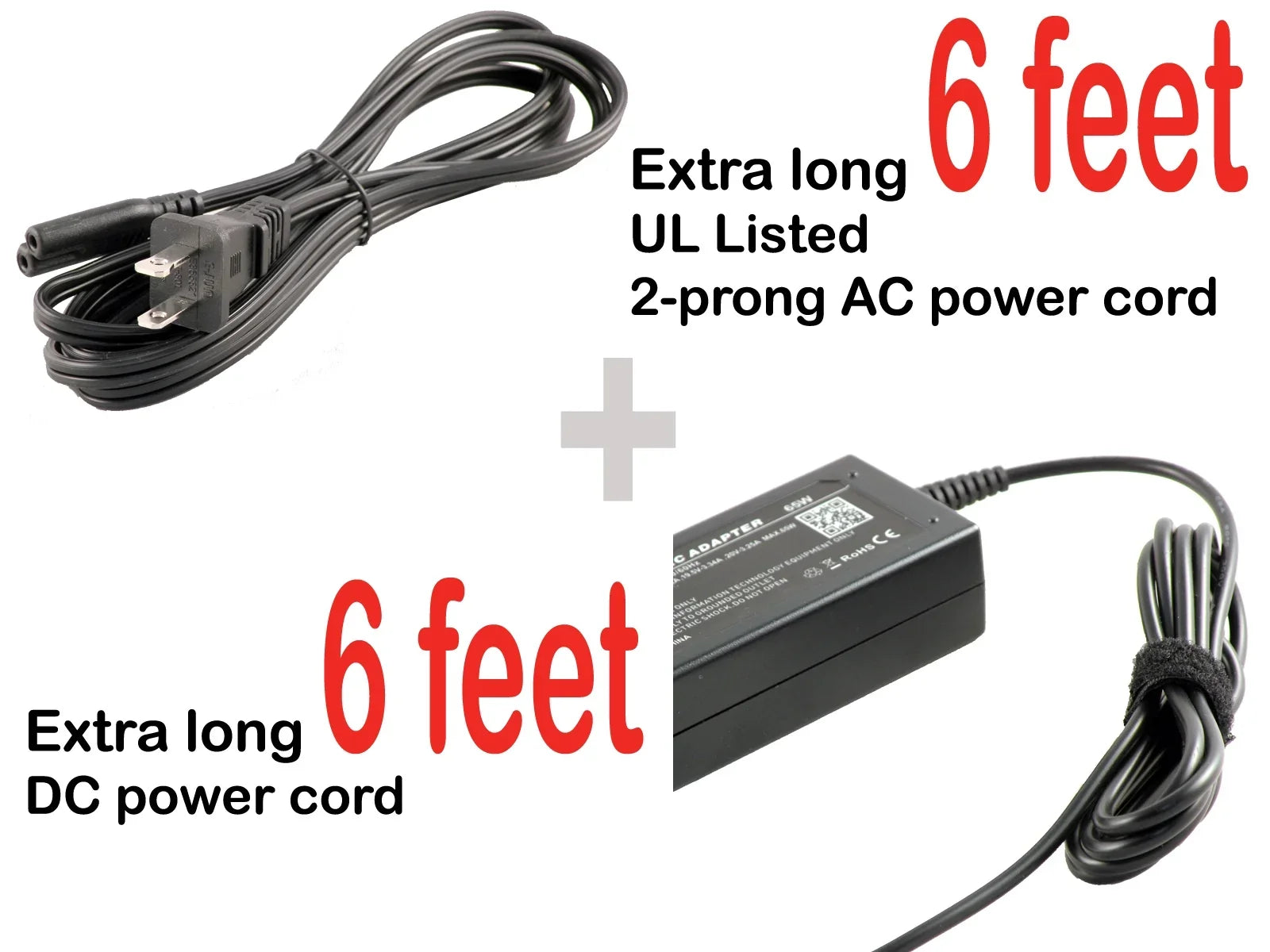 iTEKIRO 65W AC Adapter Lenovo Ideapad 100S 80R900BYCF, 100S 80R900C0CF, 100S 80R900FYUS, 110, 110-14IBR 80T6 14", 110 80T6000WUS, 110 80T6000XUS, 110 80T60020CF