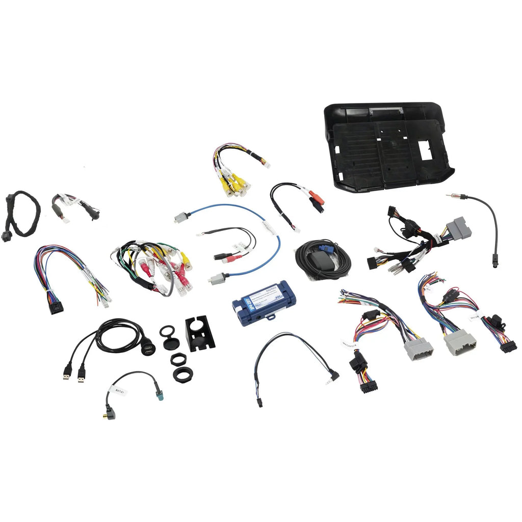 Stinger 2011-18 Wrangler JK Heigh10 10" In-dash Infotainment System with SR-JK11H Wrangler Flush-Mount Dash Kit and PCAM-JP Back Up Camera